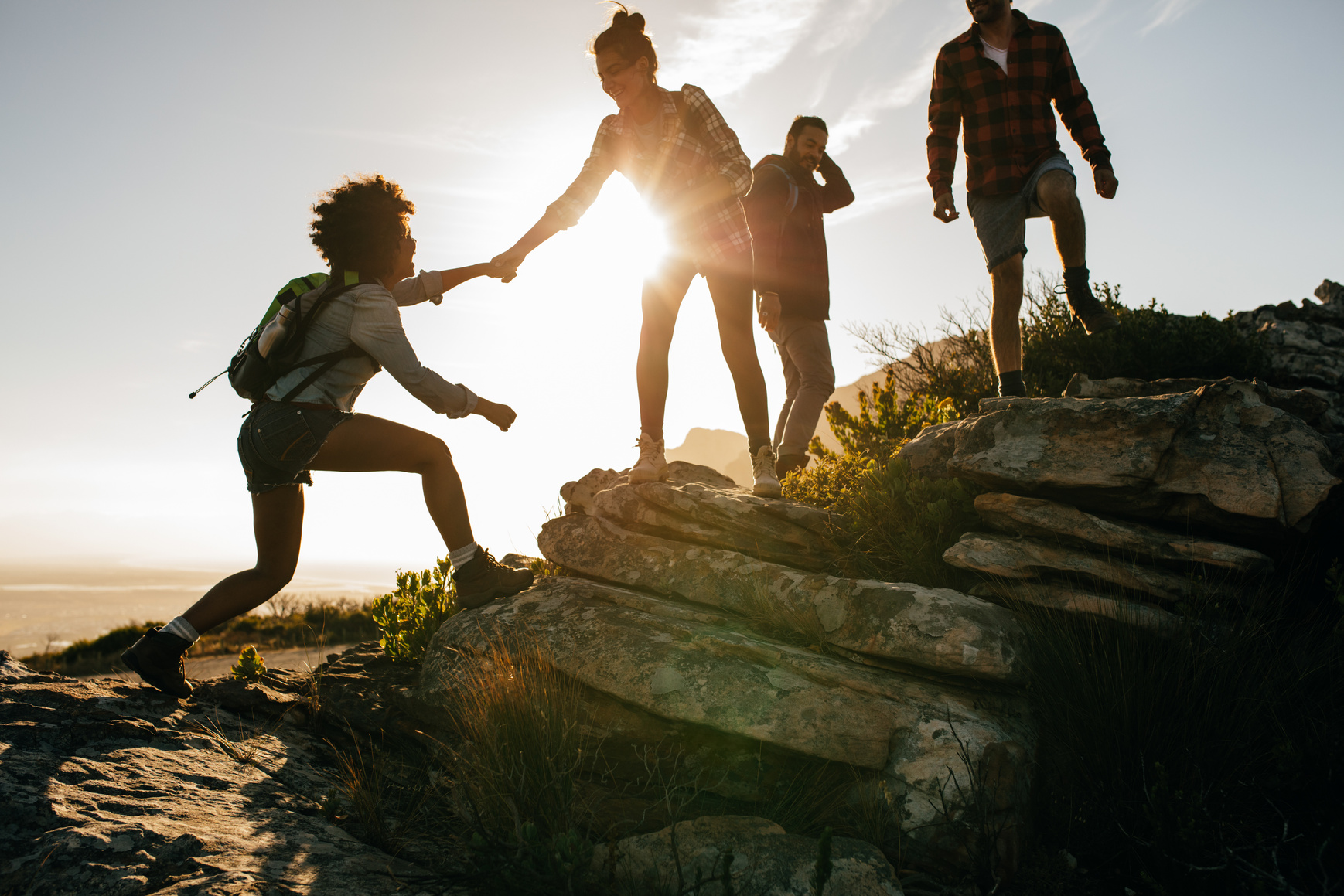 Young People on Mountain